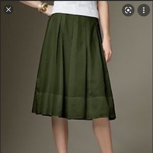 Army green Talbots A-line skirt